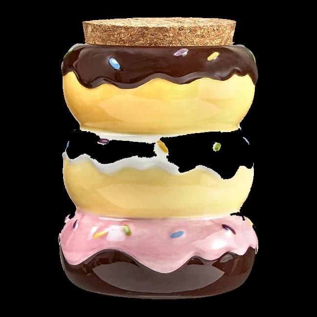 Vape Accessories Ceramic Stash Jar - Donut