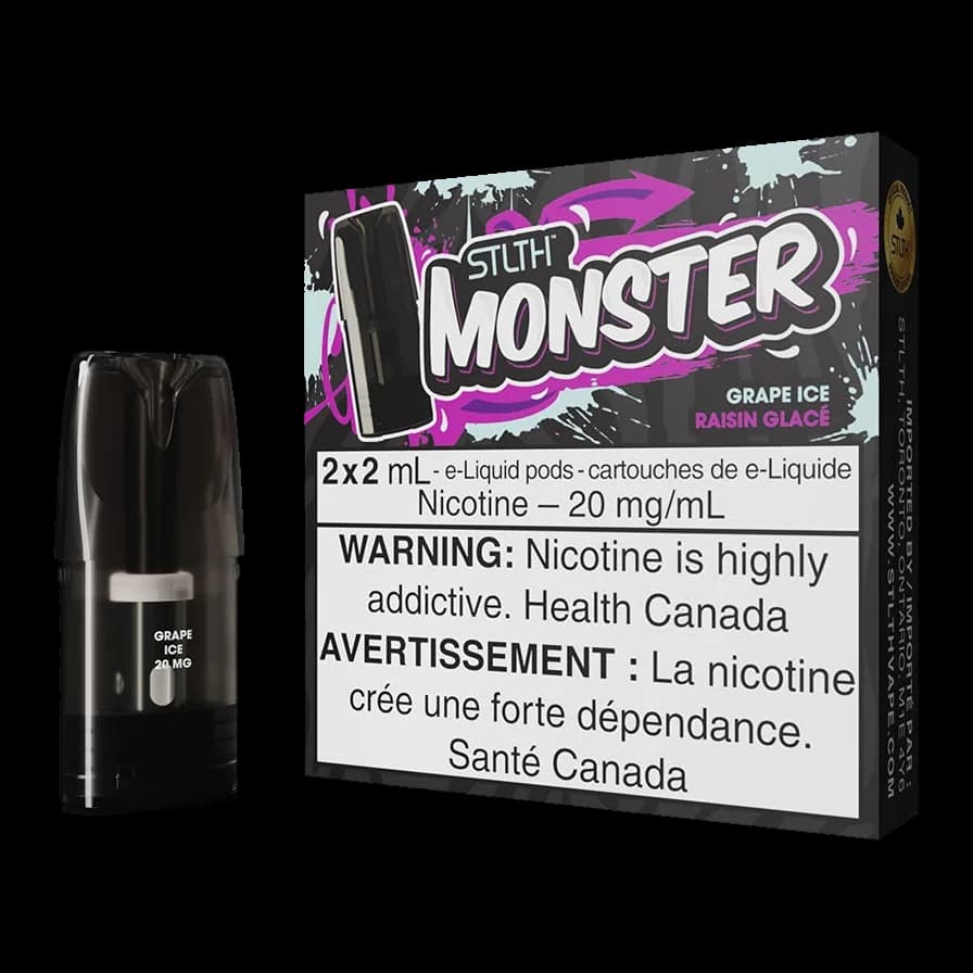 Vape Accessories STLTH Monster E-Liquid Pod Pack - Grape Ice