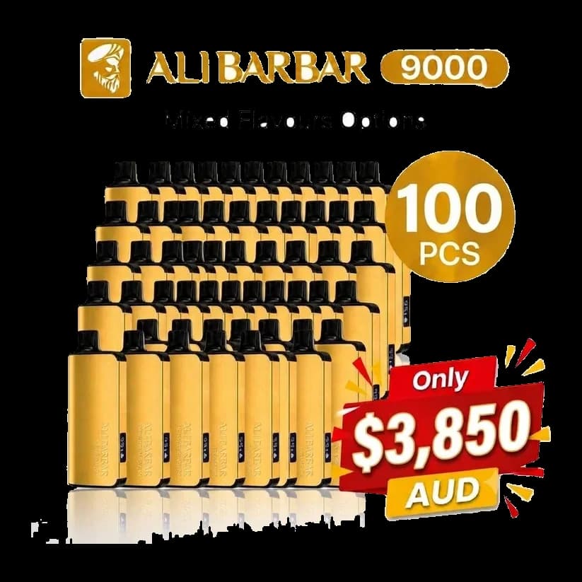 Bulk Buy Alibarbar 9000 Puffs - 100 pcs