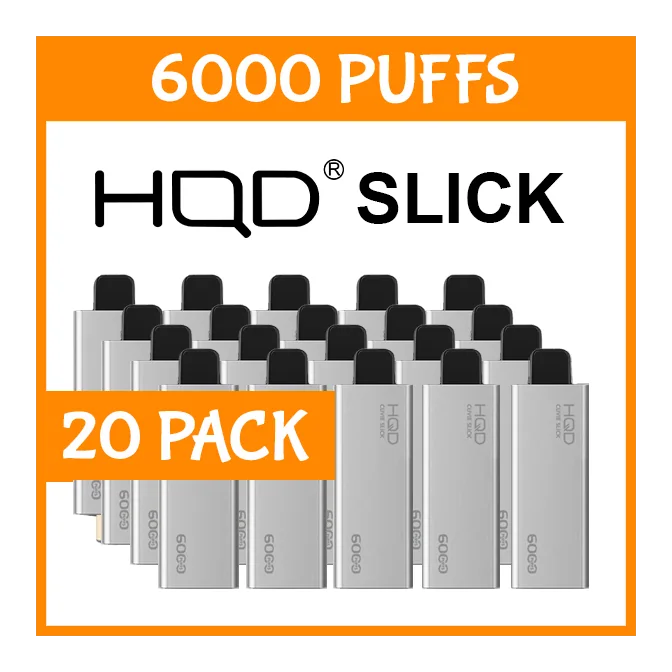 Bulk Buy 20 Pack HQD Slick 6000 Puffs - Multi-flavour Vape Bundle